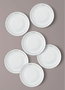 Hermia DNR0076 Juego de Platos de Servicio 6 Piezas Porcelana Blanca Apto Lavavajillas No Microondas Elegancia